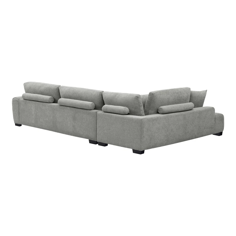 Corner sofa Vaneto pakoworld right corner grey fabric 287x208x85cm