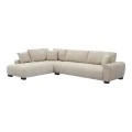 Corner sofa Vaneto pakoworld right corner beige fabric 287x208x85cm