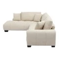 Corner sofa Vaneto pakoworld right corner beige fabric 287x208x85cm