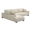 Corner sofa Vaneto pakoworld right corner beige fabric 287x208x85cm