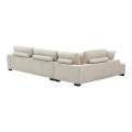 Corner sofa Vaneto pakoworld right corner beige fabric 287x208x85cm