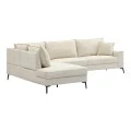 Left corner sofa Zenqua pakoworld beige fabric 291x233x90cm