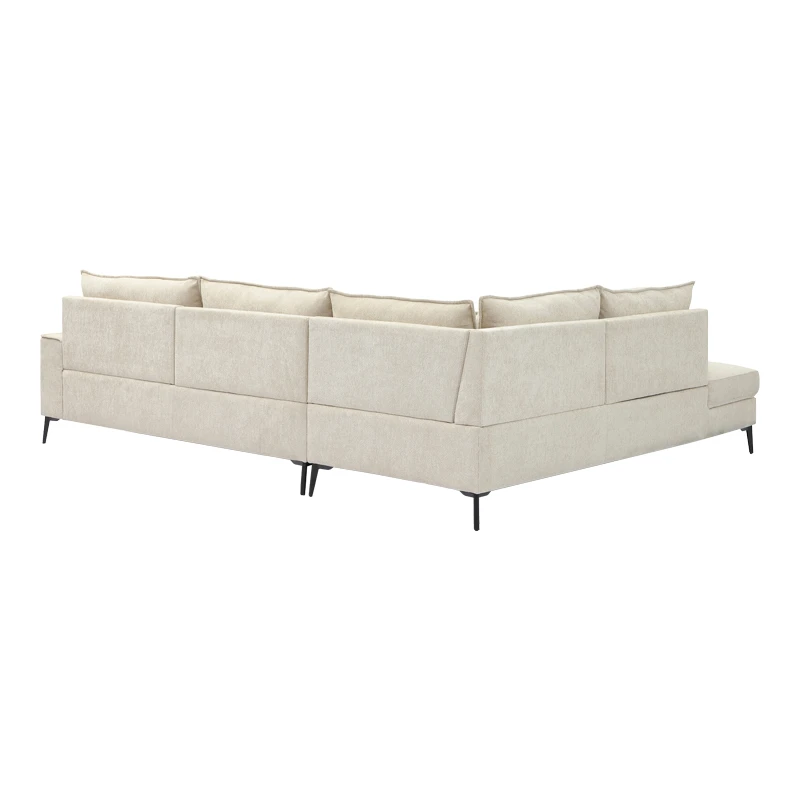 Left corner sofa Zenqua pakoworld beige fabric 291x233x90cm