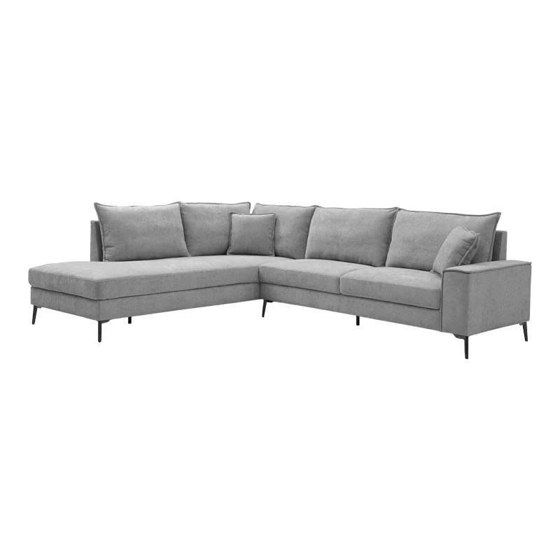 Right corner sofa Zenqua pakoworld grey fabric 291x233x90cm