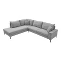 Right corner sofa Zenqua pakoworld grey fabric 291x233x90cm