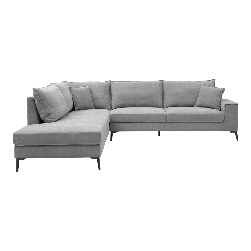 Right corner sofa Zenqua pakoworld grey fabric 291x233x90cm