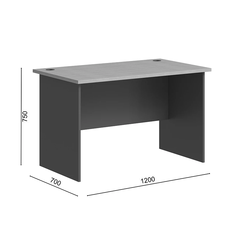 Professional desk Fesialo pakoworld natural-anthracite 120x70x75cm