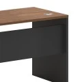 Γραφείο επαγγελματικό με δεξιά γωνία Oscar pakoworld καρυδί-ανθρακί 160x140x76εκ