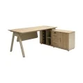 Professional reversible work desk Stark pakoworld corner in oak-beige shade 160x80x75cm