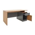Professional office desk Oscar pakoworld in walnut-dark grey color 120x70x76cm