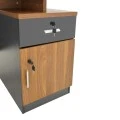 Professional office desk Oscar pakoworld in walnut-dark grey color 150x80x76cm