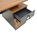 Professional office desk Oscar pakoworld in walnut-dark grey color 150x80x76cm