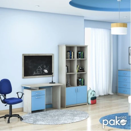 Children's work desk Looney pakoworld castillo-blue 100x55x75cm