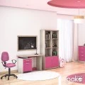 Office table Looney pakoworld with drawers  in castillo-pink colour 100x55x75cm