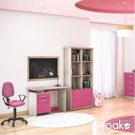 Γραφείο εργασίας Looney pakoworld χρώμα castillo-ροζ 100x55x75εκ