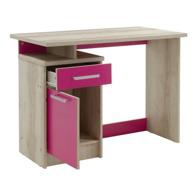 Office table Looney pakoworld with drawers  in castillo-pink colour 100x55x75cm