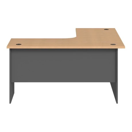 Professional left corner desk Fesialo pakoworld natural-anthracite 150x150x75cm