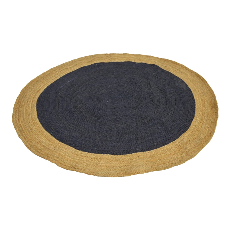 Rug Dando pakoworld dark blue and natural color jute D150cm