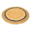 Rug Regaleto pakoworld jute in black and natural color D150cm