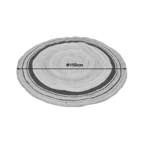 Rug Regaleto pakoworld jute in black and natural color D150cm
