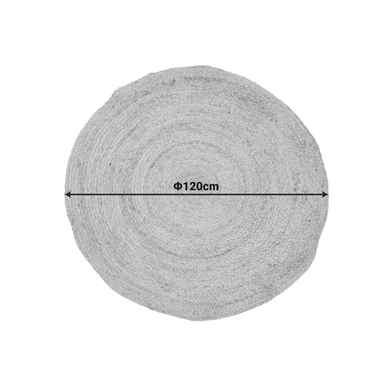 Rug Solon pakoworld jute in natural color D120cm