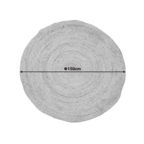 Rug Solon pakoworld jute in natural color D150cm
