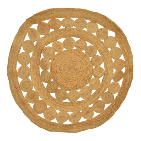Rug Venia pakoworld jute in natural color D150cm