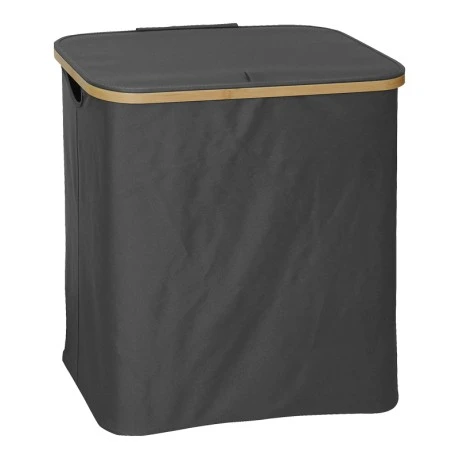 Laundry rack Lodge pakoworld bamboo-fabric in grey color 54x33x60cm