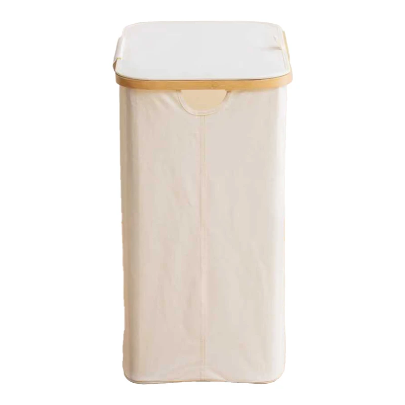 Laundry rack Lodge pakoworld bamboo-fabric in beige color 54x33x60cm