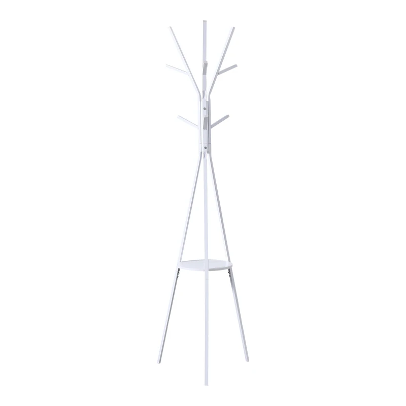 Coat rack Denner pakoworld metal in white color 48.5x48.5x180cm