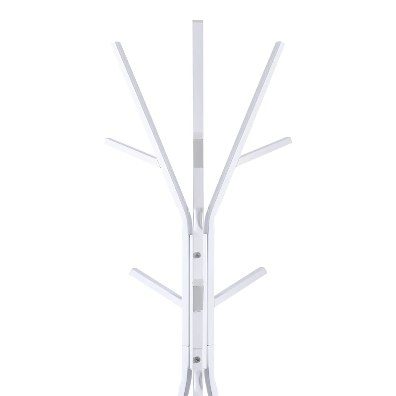 Coat rack Denner pakoworld metal in white color 48.5x48.5x180cm