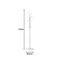 Coat rack Keleste pakoworld metal in white color D37x175cm