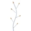 Coat rack Portu pakoworld metal in white-natural color D30x170cm