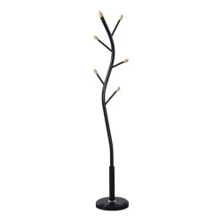 Coat rack Portu pakoworld metal in black-natural color D30x170cm Coat rack Portu pakoworld metal in black-natural color D30x170cm
