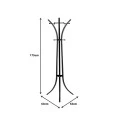 Bamile pakoworld clothes rack black metal and natural rubberwood 51x63x175cm