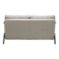 2-seater sofa - bed Fancy pakoworld fabric beige-black metal legs 150x98x70cm