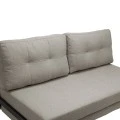 2-seater sofa - bed Fancy pakoworld fabric beige-black metal legs 150x98x70cm