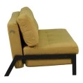 2seat sofa-bed Fancy pakoworld with fabric in yellow color and black leg 150x92x77cm