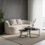2-seater sofa Raini pakoworld with cushions cream velvet 178x82x68cm