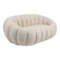 2-seater sofa Yannick pakoworld boucle beige fabric 148x92x62cm