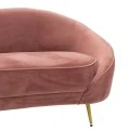 3 seater sofa Amora pakoworld in rotten apple velvet - golden metal 180x81x77cm