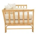 Sofa Alessa pakoworld natural rattan-white fabric with cushions 200x100x76cm