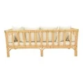 Sofa Alessa pakoworld natural rattan-white fabric with cushions 200x100x76cm
