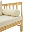 Sofa Alessa pakoworld natural rattan-white fabric with cushions 200x100x76cm