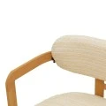 2-seater Berdona pakoworld beige fabric-natural color metal leg 120x47x78cm