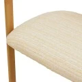 2-seater Berdona pakoworld beige fabric-natural color metal leg 120x47x78cm