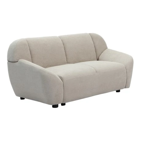 Two-seater sofa Echono pakoworld beige fabric 144x88x77cm