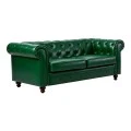 Kαναπές διθέσιος τ. Chesterfield pakoworld pu κυπαρισσί 160x84x67εκ
