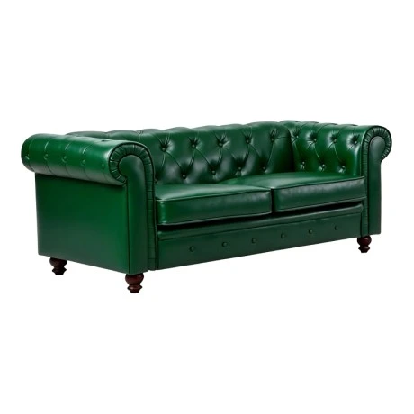 Two-seater sofa Chesterfield pakoworld pu cypress 160x84x67cm
