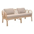 2-seater Ytrone sofa pakoworld natural color rattan-beige cushion 166x61.5x71cm